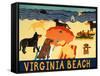 Ocean Ave Virginia Beach-Stephen Huneck-Framed Stretched Canvas
