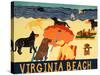 Ocean Ave Virginia Beach-Stephen Huneck-Stretched Canvas