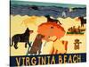 Ocean Ave Virginia Beach-Stephen Huneck-Stretched Canvas