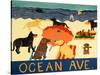 Ocean Ave-Stephen Huneck-Stretched Canvas