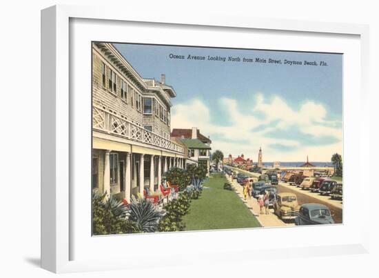 Ocean Avenue, Daytona Beach, Florida-null-Framed Art Print