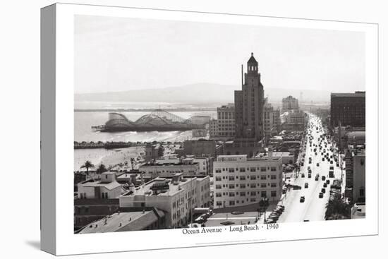 Ocean Avenue, Long Beach, 1940-null-Stretched Canvas