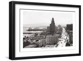 Ocean Avenue, Long Beach, 1940-null-Framed Art Print