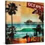 Ocean Avenue-Charlie Carter-Stretched Canvas