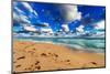 Ocean, Beach and Sky on the Sandy Beach-tereh-Mounted Photographic Print