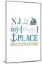 Ocean Beach, New Jersey - NJ Is My Happy Place (#2)-Lantern Press-Mounted Art Print