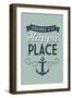 Ocean Beach, New Jersey - Ocean Beach Is My Happy Place (#1)-Lantern Press-Framed Art Print