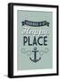 Ocean Beach, New Jersey - Ocean Beach Is My Happy Place (#1)-Lantern Press-Framed Art Print