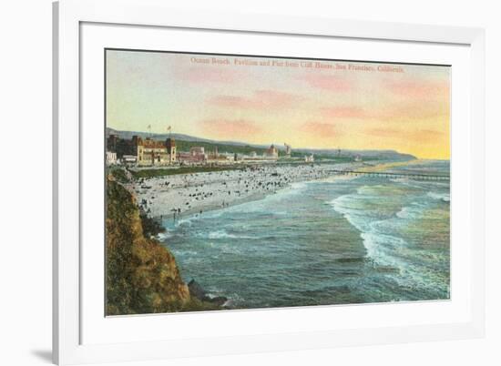 Ocean Beach, Pavilion, San Francisco, California-null-Framed Art Print