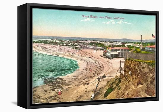 Ocean Beach, San Diego, California-null-Framed Stretched Canvas