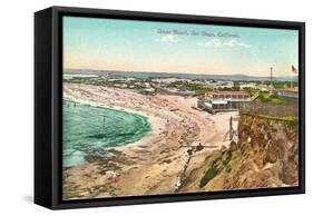 Ocean Beach, San Diego, California-null-Framed Stretched Canvas