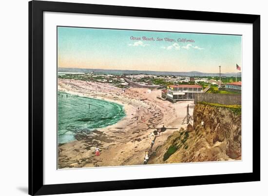 Ocean Beach, San Diego, California-null-Framed Premium Giclee Print