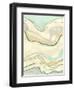 Ocean Cascade I-Vanna Lam-Framed Art Print