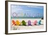 Ocean City, Maryland - Colorful Beach Chairs-Lantern Press-Framed Art Print