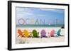 Ocean City, Maryland - Colorful Beach Chairs-Lantern Press-Framed Art Print