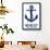 Ocean City, New Jersey - Blue and White Anchor-Lantern Press-Framed Stretched Canvas displayed on a wall