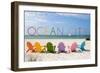 Ocean City, New Jersey - Colorful Beach Chairs-Lantern Press-Framed Art Print