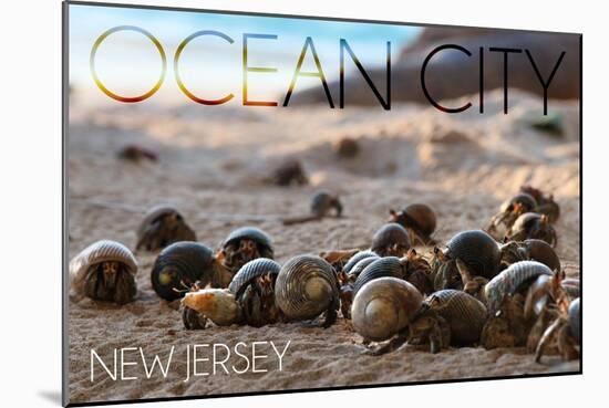 Ocean City, New Jersey - Group of Hermit Crabs-Lantern Press-Mounted Art Print