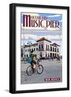 Ocean City, New Jersey - Music Pier-Lantern Press-Framed Art Print