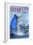 Ocean City, New Jersey - Sailfish Deep Sea Fishing-Lantern Press-Framed Art Print