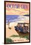 Ocean City, New Jersey - Woody on the Beach-Lantern Press-Framed Art Print