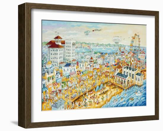 Ocean City Summer-Bill Bell-Framed Giclee Print