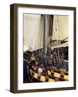 Ocean-Class Ship Model, First Class Vessel with 120 Cannons, Detail France, 18th-19th Century-null-Framed Giclee Print