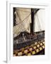 Ocean-Class Ship Model, First Class Vessel with 120 Cannons, Detail France, 18th-19th Century-null-Framed Giclee Print