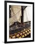 Ocean-Class Ship Model, First Class Vessel with 120 Cannons, Detail France, 18th-19th Century-null-Framed Giclee Print