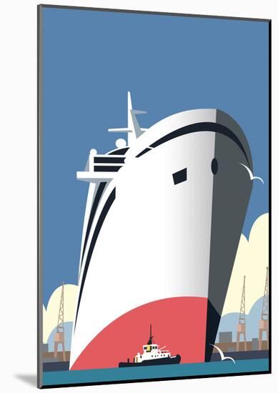 Ocean Cruises Blank - Dave Thompson Contemporary Travel Print-Dave Thompson-Mounted Art Print