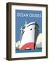 Ocean Cruises - Dave Thompson Contemporary Travel Print-Dave Thompson-Framed Art Print