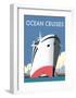 Ocean Cruises - Dave Thompson Contemporary Travel Print-Dave Thompson-Framed Art Print