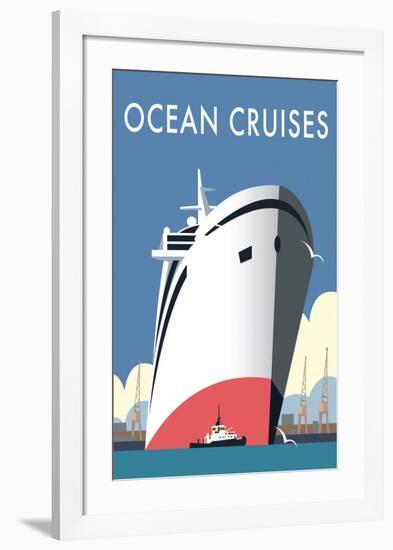 Ocean Cruises - Dave Thompson Contemporary Travel Print-Dave Thompson-Framed Giclee Print