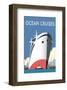 Ocean Cruises - Dave Thompson Contemporary Travel Print-Dave Thompson-Framed Giclee Print