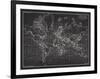 Ocean Current Map - Global Shipping Chart-The Vintage Collection-Framed Giclee Print