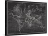 Ocean Current Map - Global Shipping Chart-The Vintage Collection-Stretched Canvas