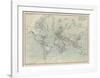 Ocean Current Map I-The Vintage Collection-Framed Art Print