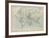 Ocean Current Map I-The Vintage Collection-Framed Art Print