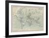 Ocean Current Map I-The Vintage Collection-Framed Art Print