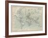 Ocean Current Map I-The Vintage Collection-Framed Art Print