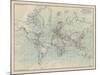 Ocean Current Map I-The Vintage Collection-Mounted Giclee Print