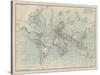 Ocean Current Map I-The Vintage Collection-Stretched Canvas