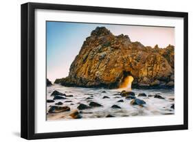 Ocean Door and Golden Light, Big Sur California Coast-Vincent James-Framed Photographic Print
