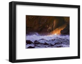 Ocean Door, Light Magic, Big Sur Arch California Coast Sunset-Vincent James-Framed Photographic Print