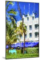 Ocean Drive Building I - In the Style of Oil Painting-Philippe Hugonnard-Mounted Giclee Print