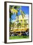 Ocean Drive Building II - In the Style of Oil Painting-Philippe Hugonnard-Framed Giclee Print