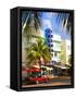 Ocean Drive, South Beach, Miami Beach, Florida, USA-Angelo Cavalli-Framed Stretched Canvas