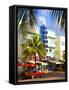 Ocean Drive, South Beach, Miami Beach, Florida, USA-Angelo Cavalli-Framed Stretched Canvas