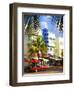 Ocean Drive, South Beach, Miami Beach, Florida, USA-Angelo Cavalli-Framed Photographic Print