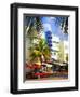 Ocean Drive, South Beach, Miami Beach, Florida, USA-Angelo Cavalli-Framed Photographic Print